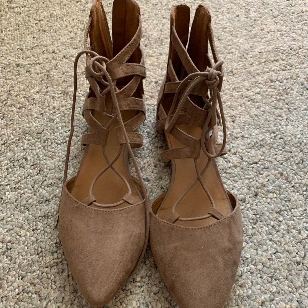 Lace up flats